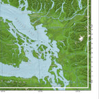 Map of Vancouver Island zoomed to the bottom right corner, showing the Gulf Islands, Puget Sound, and Vancouver